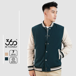 Áo khoác bomber nam thương hiệu thời trang 360 Boutique kiểu dáng trẻ trung chất liệu nhung tăm cao cấp - AKHTK415