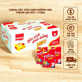  Thùng xúc xích dinh dưỡng Vissan 20 gói 175g - 100 cây 35g 