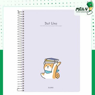  Sổ lò xo đơn KLONG A4 Dot Line 300 trang MS 599 kẻ ngang nét liền có chấm in hình cute 