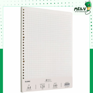 Ruột sổ A4 thay thế còng 100 tờ 120GSM MS 553 Giấy refill sổ còng ô Caro 7x7 mm KLONG