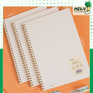  Vở lò xo kép bìa nhựa trong suốt kẻ ngang caro 6x6 5x5mm nét đứt A5 B5 Klong VPP MEILY  Tổng hợp  