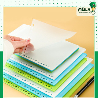  Bộ 4 Bìa nhựa tab phân trang sổ còng A5   B5   A4 màu trong suốt xanh dương Bìa nhựa làm Binder 