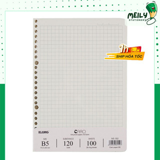 Ruột sổ còng B5 Caro 7x7mm 100 tờ refill sổ còng dày 120gsm Klong MS 552 MEILY