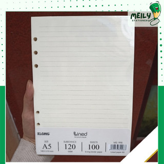  Giấy ruột sổ còng kẻ ngang A5 100 tờ dày 120gsm MEILY giấy refill binder file còng Klong MS 998 