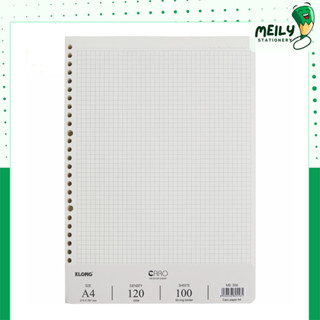  Ruột sổ còng Klong A4 giấy refill binder tập 100 tờ caro dotgrid  kẻ ngang Klong 120gsm MEILY 