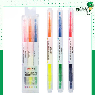  Set 3 6 bút highlight 2 đầu đánh dấu màu Pastel bút nhớ nhiều màu MEILY 