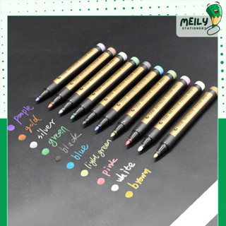  Bút dạ Marker nét 2mm màu nhũ Sta Metallic bút viết Calligraphy tiêu đề trên nhiều chất liệu 