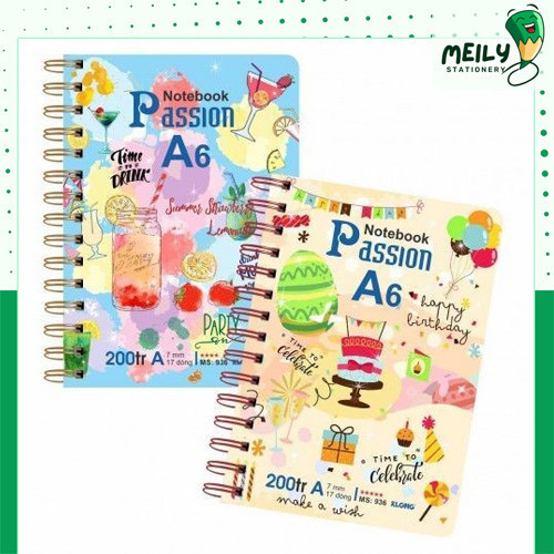 Sổ lo xo kép dọc A6 120/200 trang kẻ ngang KLong MS936/ MS951 KLONG