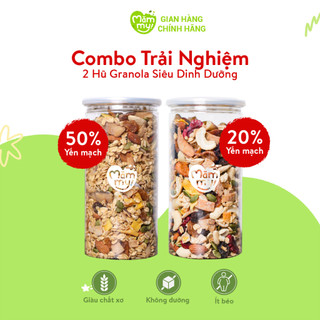 Combo trải nghiệm 2 hũ granola Mămmy không đường mix siêu nhiều hạt giàu chất dinh dưỡng, 1kg