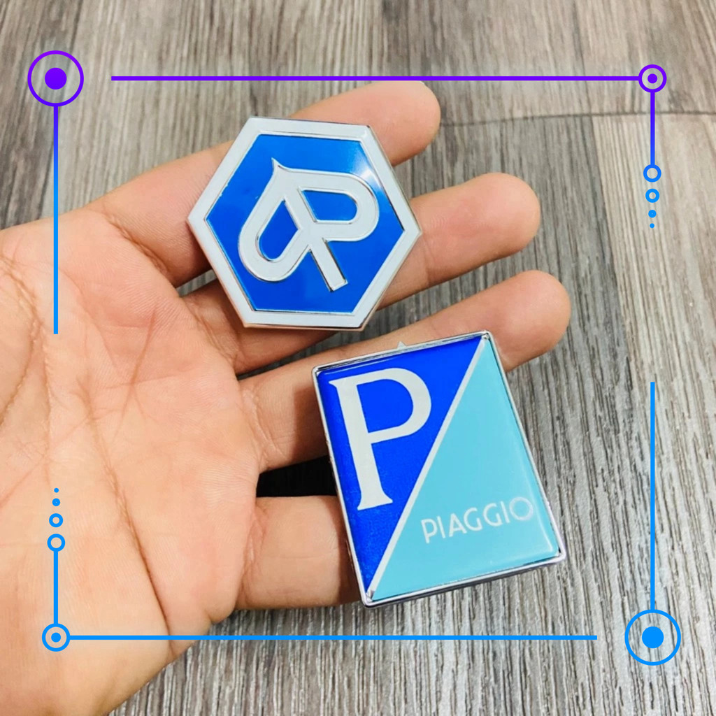 TEM Logo mặt nạ VESPA, LIBERTY chất liệu nhựa cứng như zin hàng cao cấp dán xe PIAGO SIÊU CHẤT