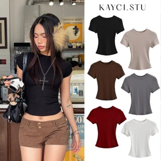 [SLIMTOP] Áo thun trơn thắt eo ôm body siêu hack dáng chất thun co dãn mềm mịn giá rẻ (Sẵn ảnh thật)