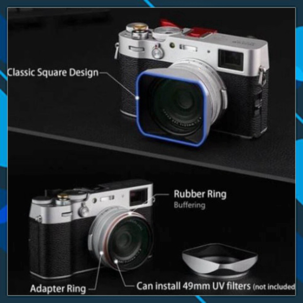 Hood Vuông Kim loại LH-X100 for Fujifilm  X100VI X100V X100 X100S X100T X100F