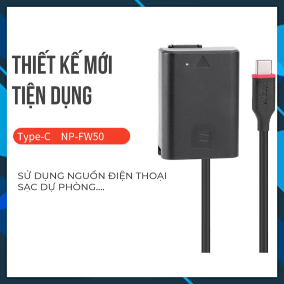 Pin ảo/ giả pin/ Pin Dummy Kingma for Sony NP-FW50