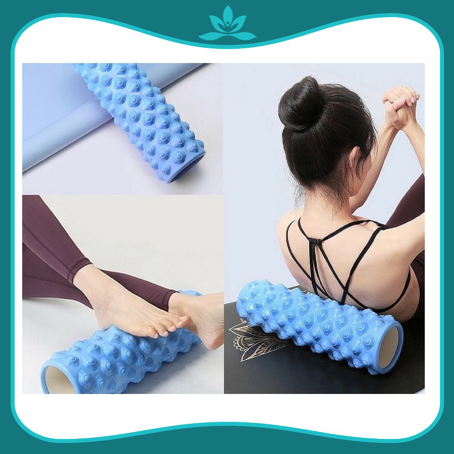 Con Lăn Foam Roller Massage Cơ Thể, dụng cụ giãn cơ tập Gym Fitness Yoga dài 45cm