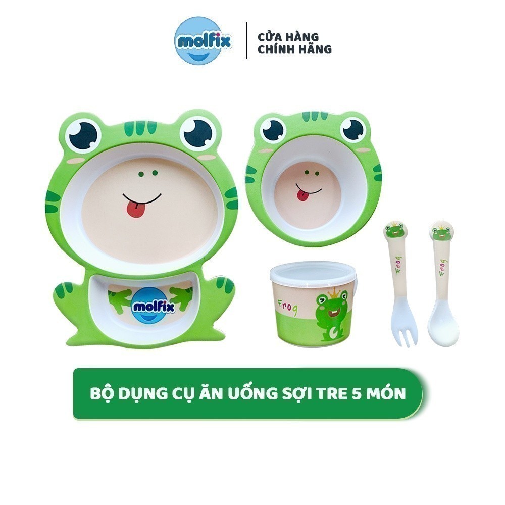 [Gift] Bộ dụng cụ ăn uống sợi tre 5 món Molfix