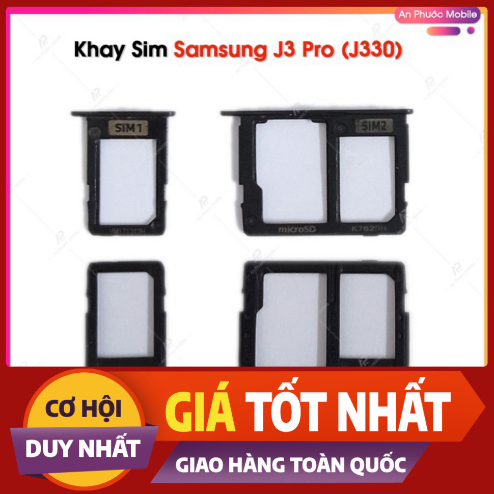 Khay Sim Samsung J3 Pro / J330 - Khay đựng sim zin tháo máy Samsung Galaxy J3Pro LKBEE
