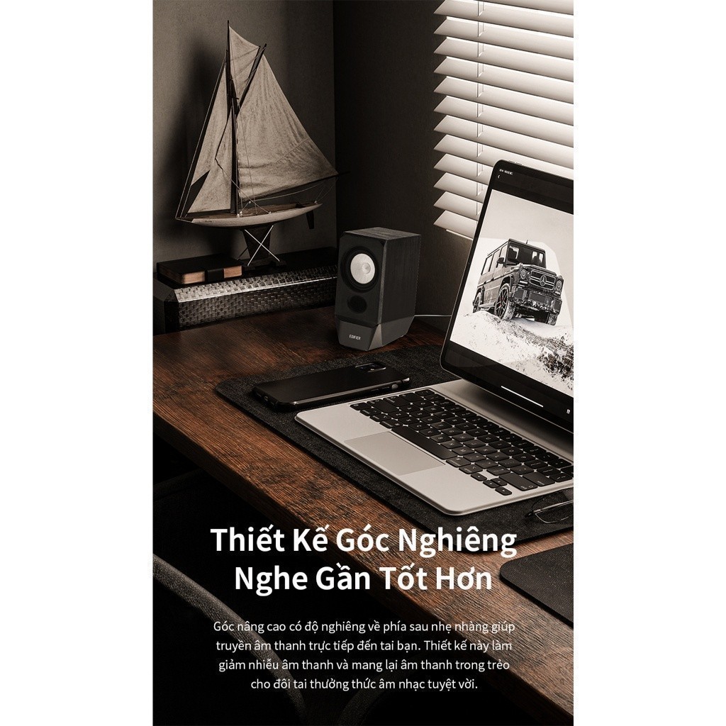 Loa Bluetooth Bookshelf EDIFIER R19BT | Công Suất 4W | Bluetooth 5.3 | Loa Toàn Dải 2.75inch | Bảo Hành 15 Tháng | BigBuy360 - bigbuy360.vn