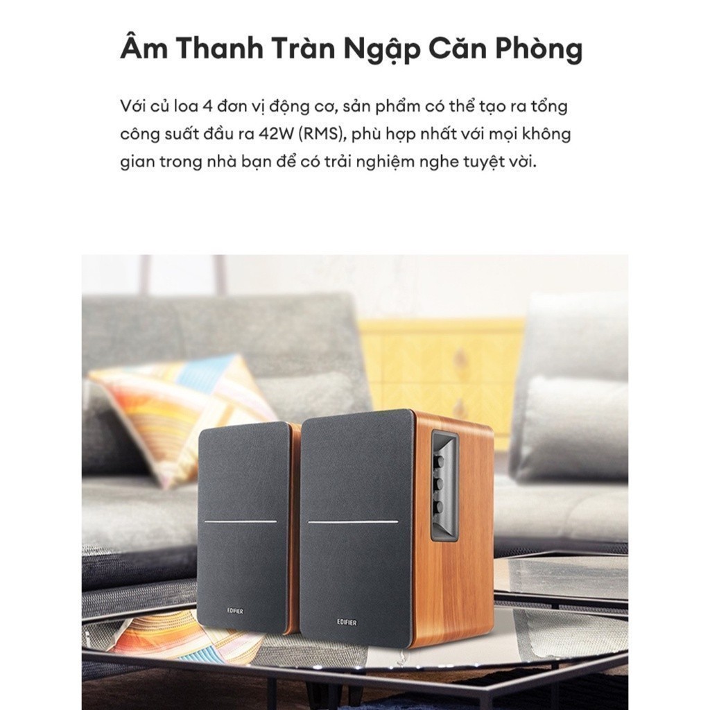 Bộ Loa Bluetooth Để Bàn EDIFIER R1280DBs | Công Suất 42W | Bluetooth 5.1 | Vỏ Gỗ Chống Dội Âm | Bảo Hành 15 Tháng | BigBuy360 - bigbuy360.vn
