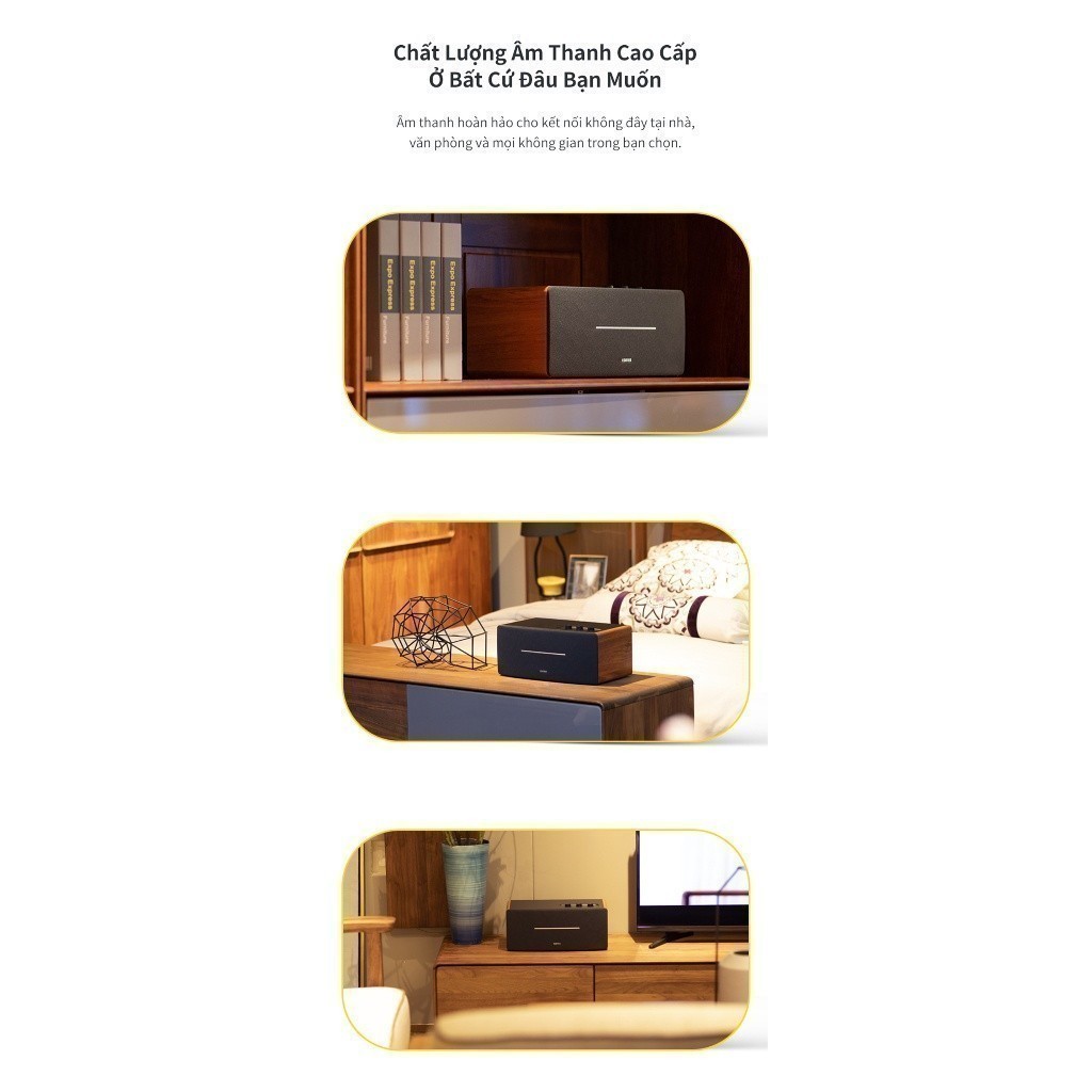 Loa Bluetooth Để Bàn EDIFIER D12 | Công Suất 70W | Vỏ Gỗ Chống Dội Âm | Âm Thanh Stereo | Bảo Hành 15 Tháng | BigBuy360 - bigbuy360.vn