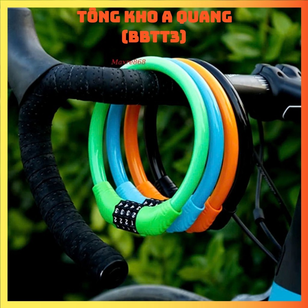 KHÓA XE ĐẠP , XE MÁY SỐ CHỐNG TRỘM,  Khoá xe đạp, phụ kiện xe đạp khóa dây chống trộm loại xịn MK 4 số cao cấp khóa xe