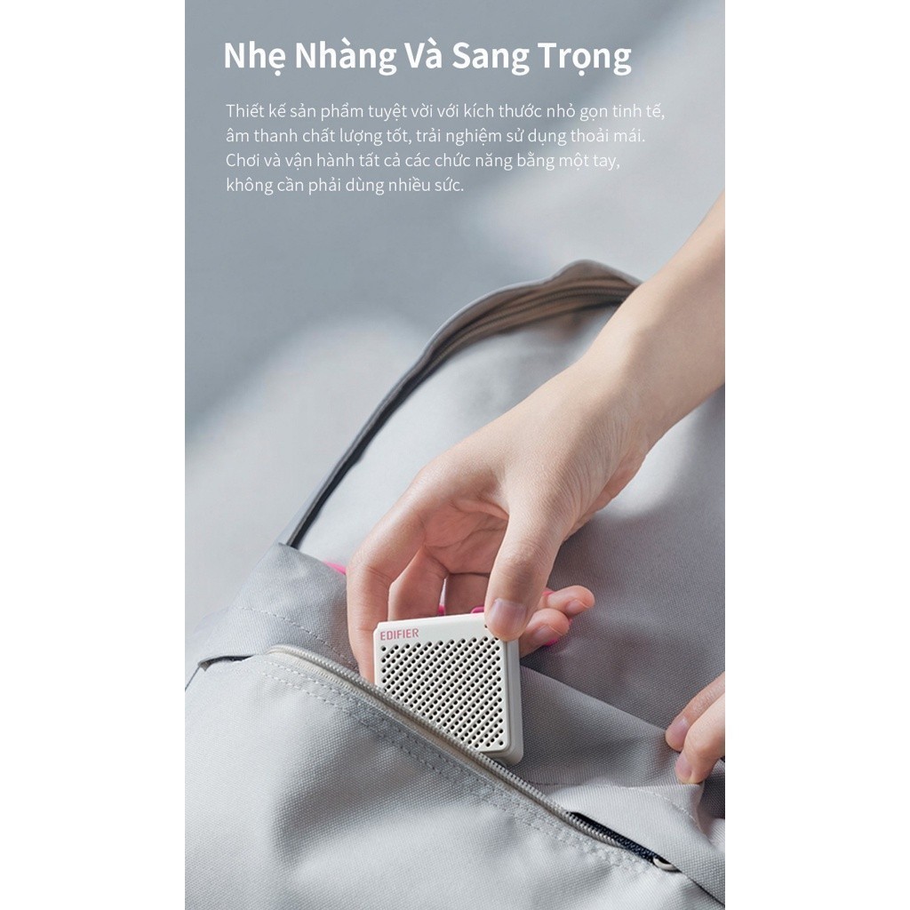 Loa Bluetooth Mini Không Dây EDIFIER MP85 - Thoải Mái Chơi Nhạc Đến 8H - Thiết Kế Nhỏ Gọn, Xinh Xắn - 15 Tháng Bảo Hành | BigBuy360 - bigbuy360.vn