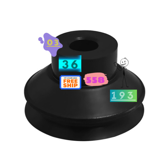 Cốc Hút Chân Không Khí Nén Sp3b4n Sp3b6n Sp3b8n Sp3b10n Sp3b13n Sp3b16n WS