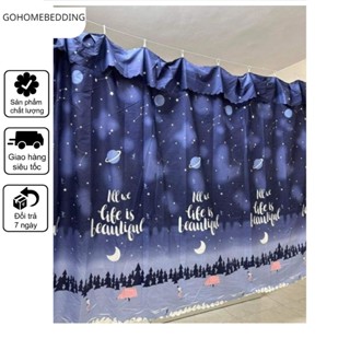 Rido rèm cửa che nắng ngăn phòng ngủ trang trí có móc treo tặng kèm dây treo rèm cao cấp hàng loại 1