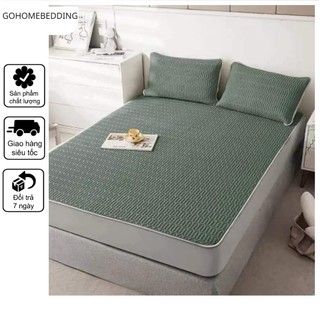  Chiếu điều hoà nệm mủ cao su non Gohomebedding tặng kèm 2 vỏ gối đầu 50x70cm  chiếu cao su non mát mùa hè m2 m6 m8 2m2 