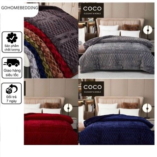  Chăn Lông Thỏ COCO 2m3x2m Siêu Ấm Đại Hàn nặng 4kg mẫu hot trend 2024 hàng loại 1 