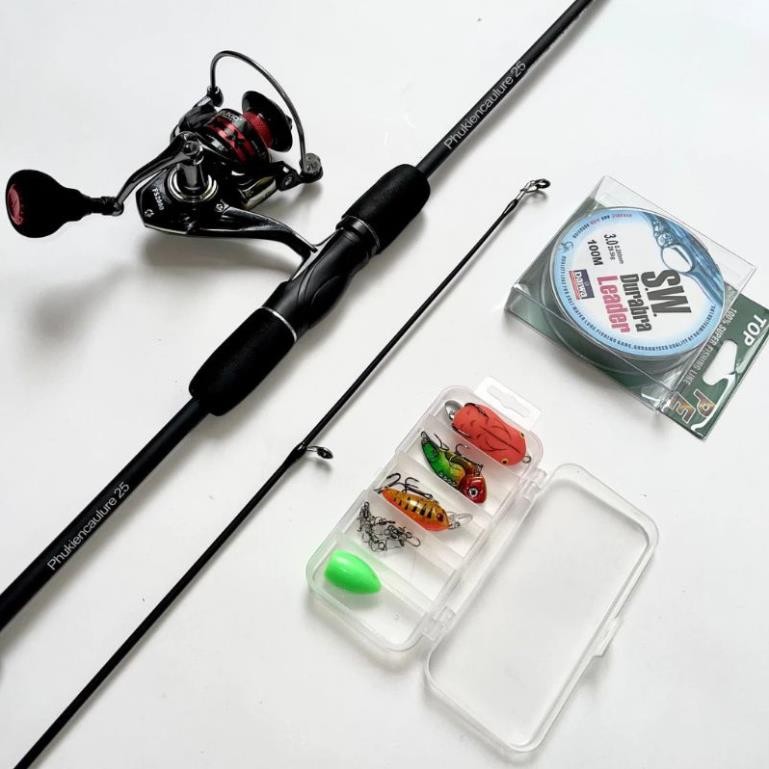 Bộ Cần Câu Lure Sói Đen FS2000 Kèm Hộp Mồi