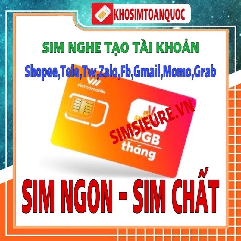 SIM 4G VIETNAMOBILE NGHE GỌI NHẮN TIN