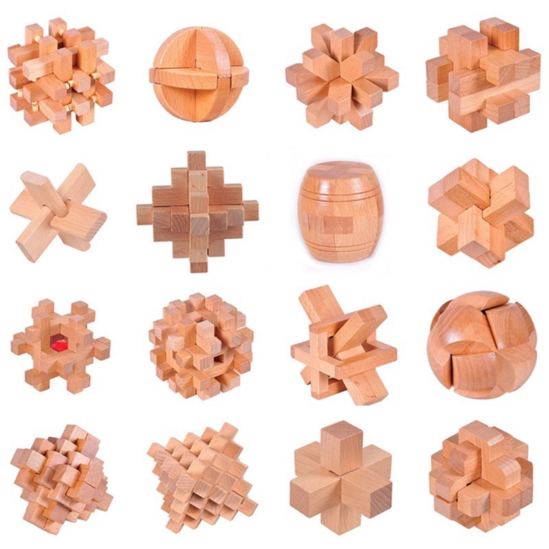 Đồ chơi bằng gỗ Khóa Luban, Đồ chơi trí tuệ khoá Luban bằng gỗ