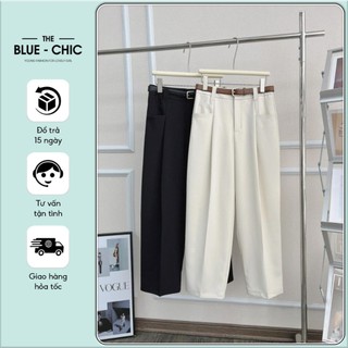 Quần Tây Nữ Yuna Dáng Xuông Phong Cách Thanh Lịch, Chất Vải Tuytsi Co Giãn Tốt Bluechic