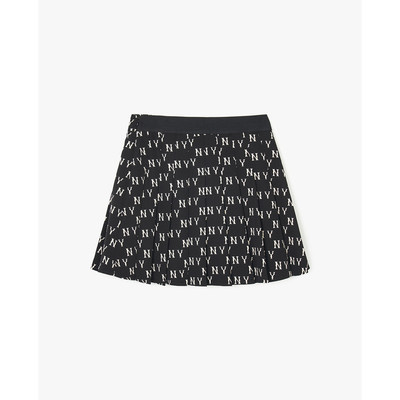 MLB - Chân váy xếp li mini Tone One Tone Print Monogram_3FSKM0143-50BKS