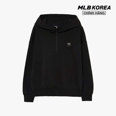 MLB - Áo hoodie nữ phối zip Basic Athleisure Small Logo_3FHDB2036-50BKS