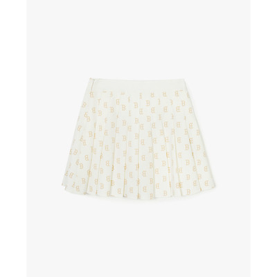 MLB - Chân váy xếp li mini Tone One Tone Print Monogram_3FSKM0143-43CRS