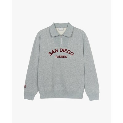 MLB - Áo sweatshirt unisex cổ bẻ tay dài Varsity Lettering_3AMTV0244-13MGS