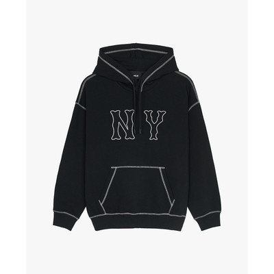 MLB - Áo hoodie unisex tay dài phối mũ Basic Coopers Logo Overfit_3AHDB0451-50BKS