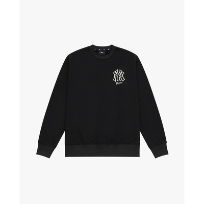 MLB - Áo sweatshirt unisex cổ tròn tay dài phối logo_3AMTB9744-50BKS