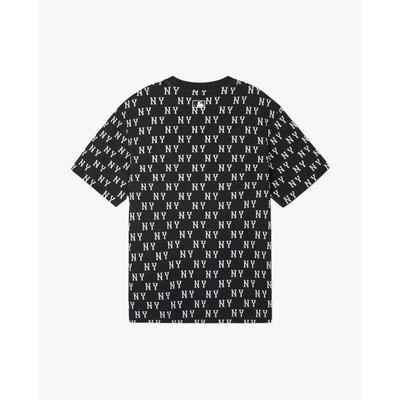 MLB - Áo thun unisex cổ tròn tay ngắn Classic Monogram Jacquard_3ATSM1243-50BKS