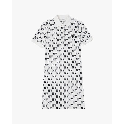 MLB - Đầm polo nữ mini cổ bẻ tay ngắn hoạ tiết monogram_3FOPM0643-50CRS