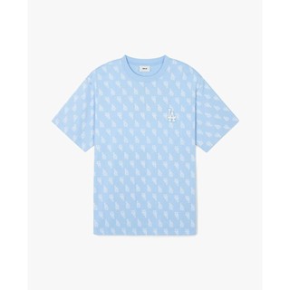  MLB - Áo thun unisex cổ tròn tay ngắn phối họa tiết monogram 3ATSM0243-07SBS 