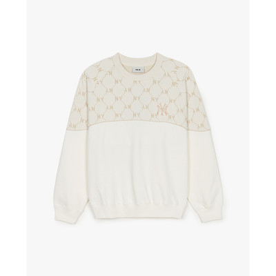 MLB - Áo sweatshirt unisex Dia Monogram Jaquard_3AMTM0951-50IVS