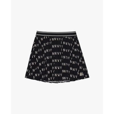 MLB - Chân váy xếp li mini Monogram_3FSKM0144-50BKS