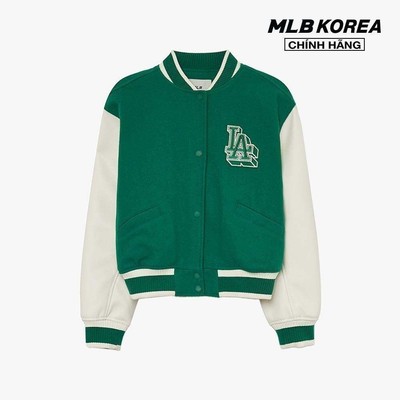 MLB - Áo khoác bóng chày nữ tay dài thời trang_3FJPV0134-07GNL