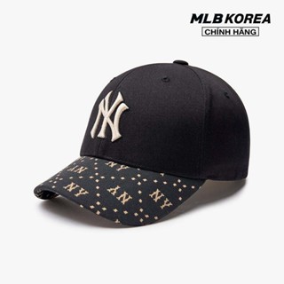  MLB - Nón bóng chày unisex Diamond Monogram Point Structure 3ACPM093N-50BKS 