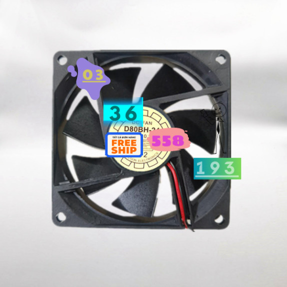 Quạt Làm Mát   D80BH-24 24V 0.19a   8025