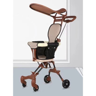 Xe Đẩy Gấp Gọn 520 Màu Vàng , Nâu, Xe Đẩy Siêu Thị Cho Bé Đảo 2 Chiều Tiện Lợi Nhiều Màu Sắc Siêu Dễ Thương .SMTDA007