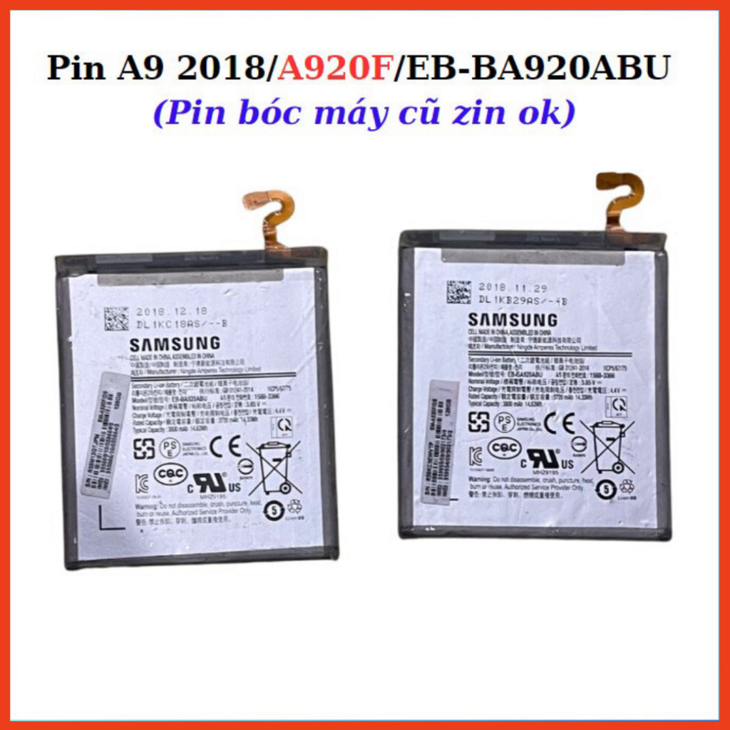 Pin sam sung A9 2018 / A920F/EB-BA920ABU,Pin bóc máy ,ttq 213