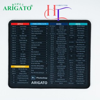  Mouse pad lót chuột phím tắt tin học cỡ 25x30cm bo viền tiện dụng bám chuột 